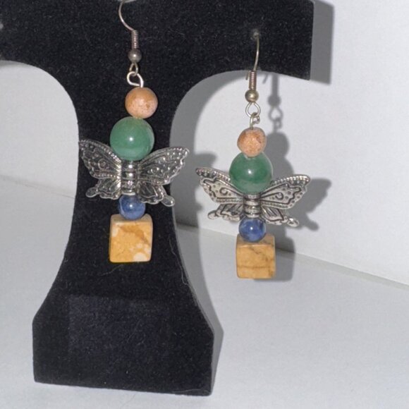 Butterfly Dangle Earrings - Picture 4 of 7